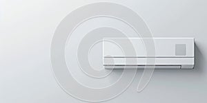 Minimalist Air Conditioner Unit on White Wall. Generative ai