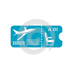 Minimalist airplane ticket