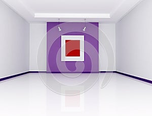 Minimalist art gallery