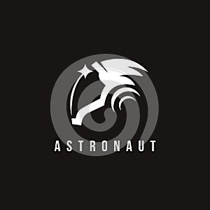 Minimalist astronaut star logo icon inspiration