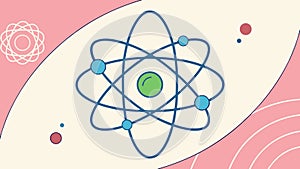 Minimalist Atom Symbol Vector Graphic for Tech, vector design Generative AI