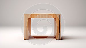 Minimalist Bamboo Console Table In The Style Of Mauro Picensardi