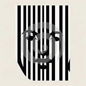 Minimalist Barcode Portrait: Feminist Iconography In Graphic Design