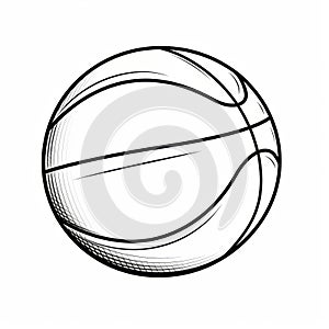 Minimalist Basketball Ball Coloring Pages With Fisheye Effects