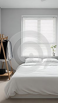 Minimalist Bedroom Interior with Natural Light and Modern Decor
