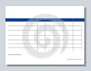 Minimalist Billing Statement or Invoice Template Design on Paper