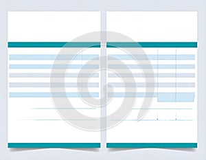 Minimalist Billing Statement or Invoice Template Design on Paper