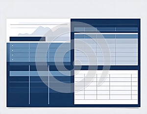 Minimalist Billing Statement or Invoice Template Design on Paper
