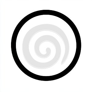Minimalist black circle on white background symbolizing unity and simplicity