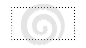 Minimalist Black Dotted Rectangle Border, vector design Generative AI