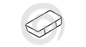 Eraser Outline Icon Vector Illustration