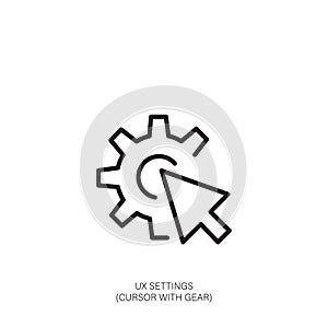 UX Settings Icon: Cursor and Gear