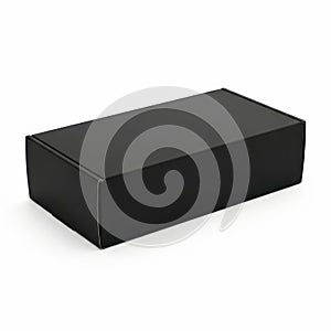 Minimalist black rectangular box on white background