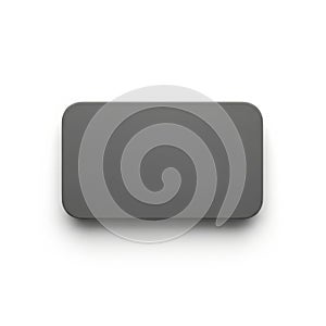 Minimalist black rectangular object with a smooth texture and subtle shadow