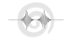 Abstract Sound Waveform Graphic