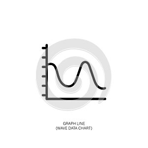 Abstract Wave Line Graph Icon