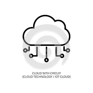 Cloud Computing Circuit Icon