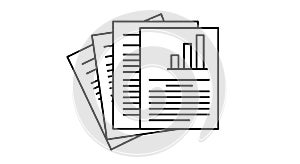 Business Reports and Data Analysis Documents Icon