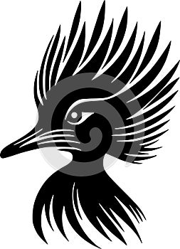 Duck - minimalist and flat logo - vector illustration