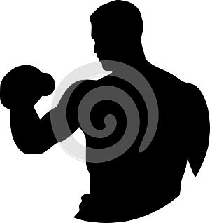 Boxing - minimalist and flat logo - vector illustration