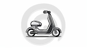 Minimalist Black And White Water Scooter Icon photo