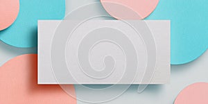 Minimalist blank horizontal banner mockup for web or social media design projects