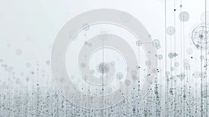 Minimalist blockchain data visualization with abstract network lines