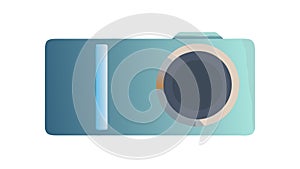 Minimalist Blue Digital Camera Vector for Clean Designs, vector design Generative AI