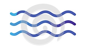 Minimalist Blue Wavy Lines Vector Design, vector design Generative AI