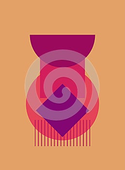 Minimalist bright colored boho natural tones abstract stylish trendi graphic pattern background