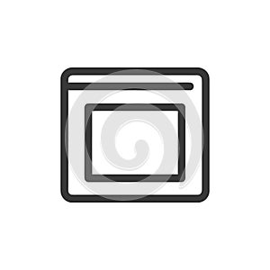 Modern Simple Browser Window Interface Design, Clean and Minimalist Webpage Layout