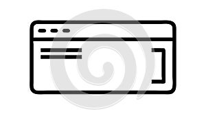 Minimalist Browser Window, Web Interface and Internet, vector design Generative AI