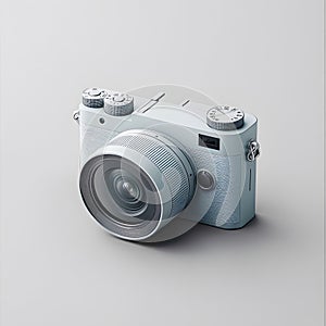 Minimalist Camera Design on a Sleek Surface ai generated