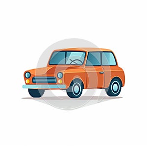 Minimalist Cartoon Car Logo Illustration