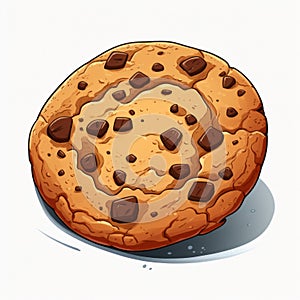 Minimalist Cartoon Chip Cookie Illustration For Ipf