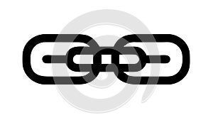 Minimalist Chain Link Icon. Connection, Strength, and Interdependence, vector design Generative AI