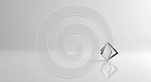 Minimalist chrome diamond structure on reflection