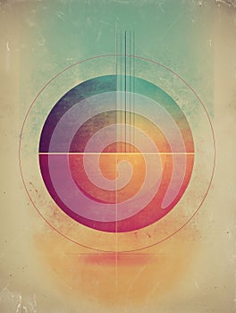 Minimalist Circle Poster Ai illustration