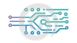 Minimalist Circuit Board Design, vector design Generative AI