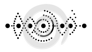 Minimalist Circular Dot Pattern Design for Abstract Art, vector design Generative AI
