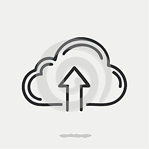 Minimalist Cloud Data Upload Icon
