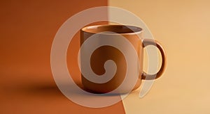 Minimalist Coffee Mug on Gradient Background