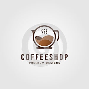 Minimalist coffee shop logo vector illustration design