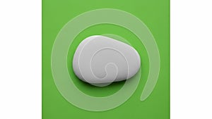 Minimalist composition emphasizes the stone s shape and color creating a