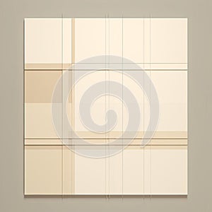 Minimalist Composition Featuring Beige Grid With Elegant Patterns