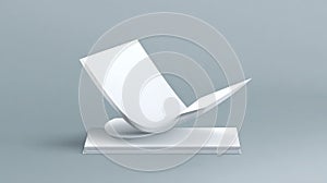 Abstract White Paper Stack Mockup