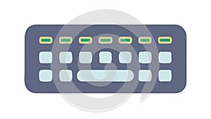 Minimalist Computer Keyboard, Clean Tech Input Device, vector design Generative AI