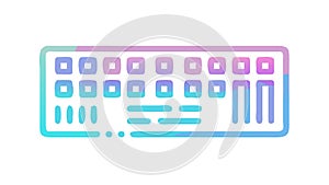 Minimalist Computer Keyboard: Essential Input Device, vector design Generative AI