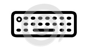 Minimalist Computer Keyboard Icon, Typing and Tech Input Vector, vector design Generative AI