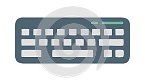 Minimalist Computer Keyboard, Input Device and Typing Interface, vector design Generative AI